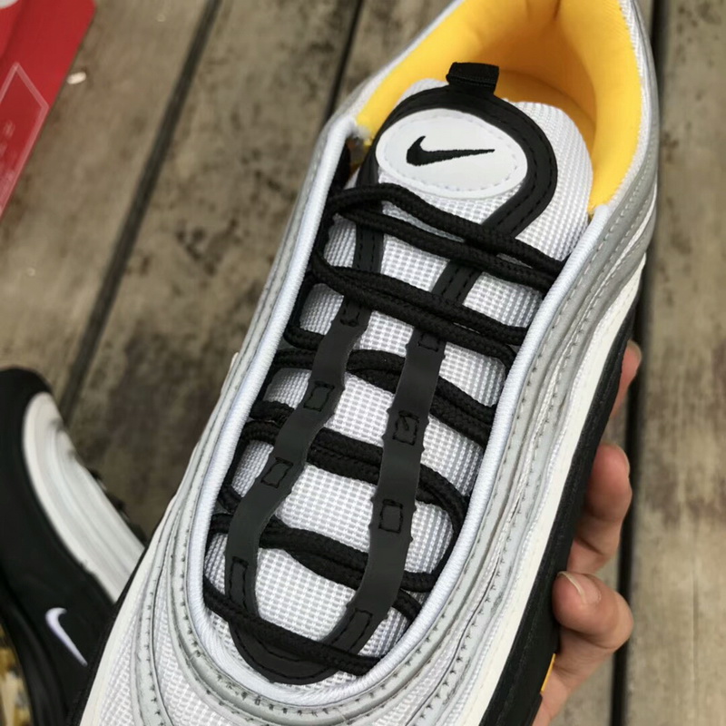 Authentic Nike Air Max 97 White Black-Yellow